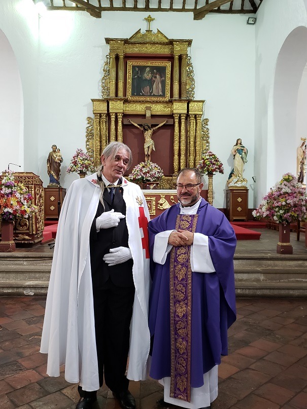 Albino Neves em cerimônia religiosa
